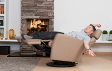 Load image into Gallery viewer, small leather recliner