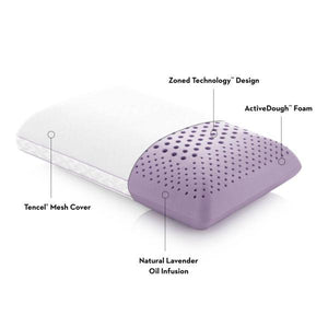 calming lavender infused memory foam pillow
