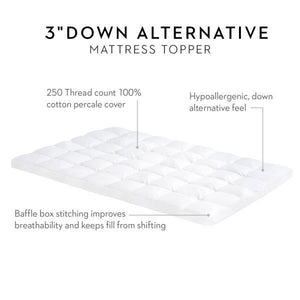 down alternative mattress topper