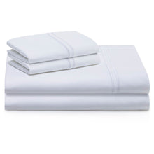 Load image into Gallery viewer, white bed sheets, queen white bed sheets, white bed sheets king size
